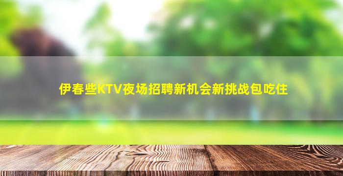 伊春些KTV夜场招聘新机会新挑战包吃住